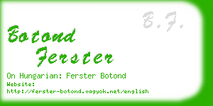 botond ferster business card